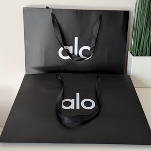 ALO Yoga Black 2pc Shopping Bags medium 13*10
